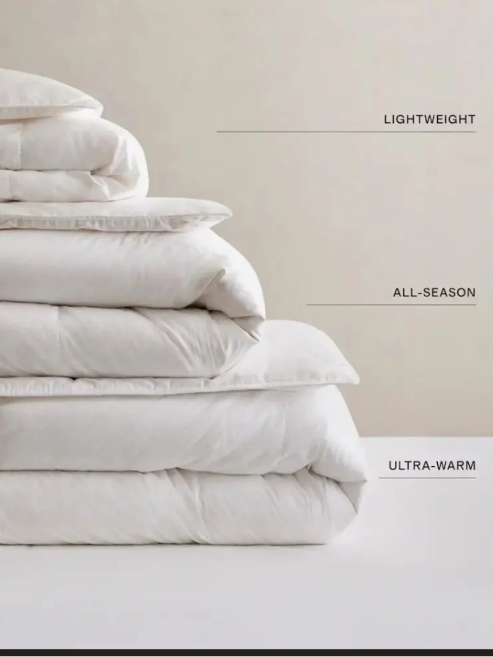 Quince alternative down comforter queen/full either lightweight or all season